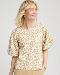 Chico's Online - Animal Print Bubble Sleeve Top