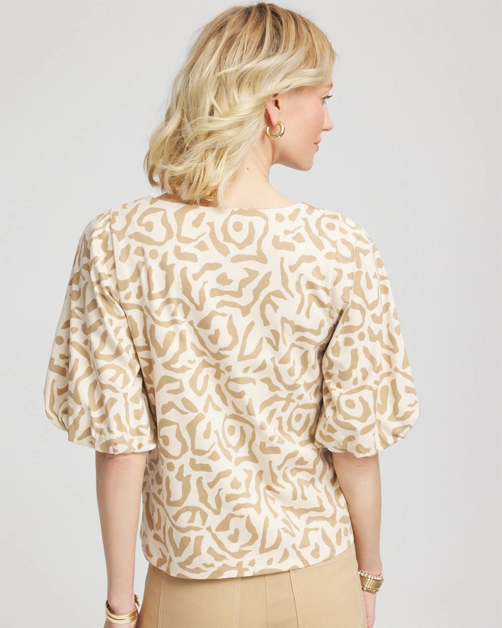 Chico's Online - Animal Print Bubble Sleeve Top