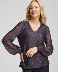 Chico's Sale - Foiled Bodre Top