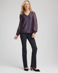 Chico's Sale - Foiled Bodre Top