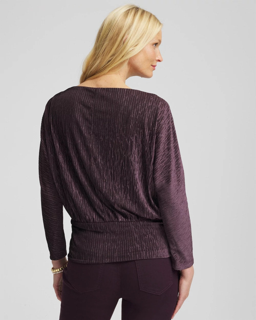 Chico's On Sale - Crinkle Velvet Banded-Bottom Top