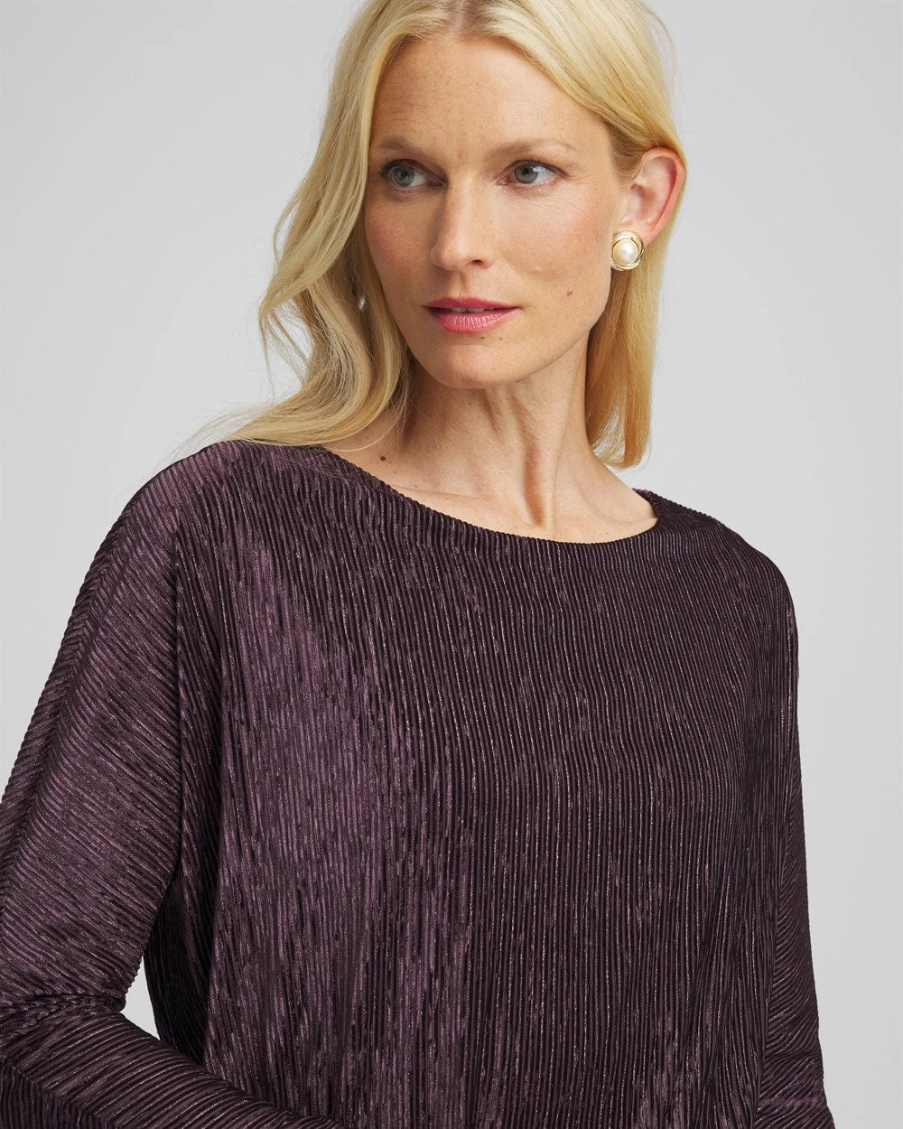 Chico's On Sale - Crinkle Velvet Banded-Bottom Top