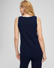 Chico's US - Travelers™ Tipped Sweater Shell Tank