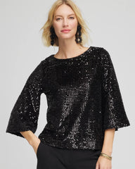 Chico's / Sparkling Sequin Party Tee