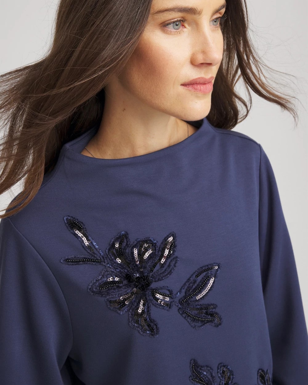 Chico's Outlet - Embellished Structured Top