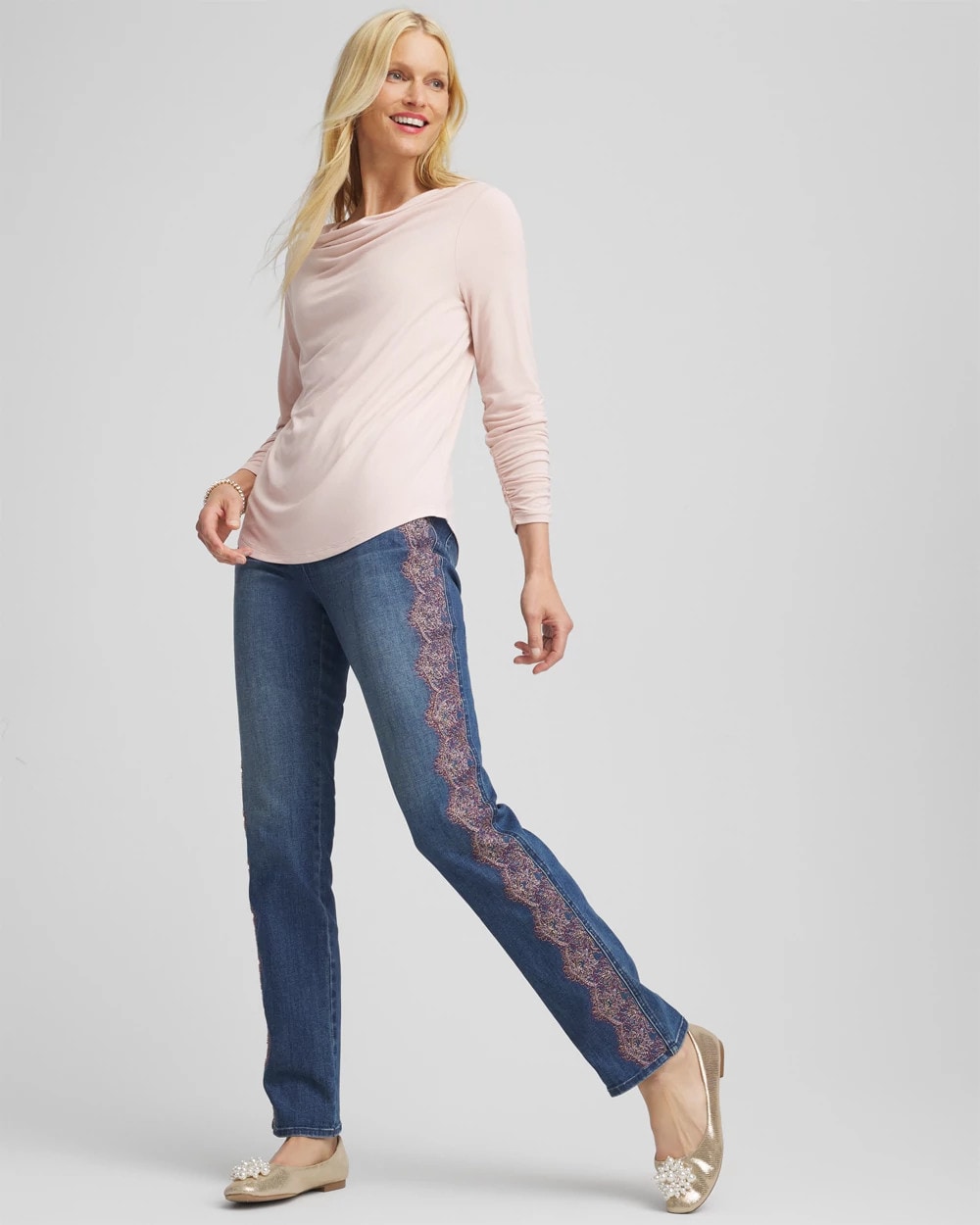 Chico's Discount - Cowlneck Long-Sleeved Tee