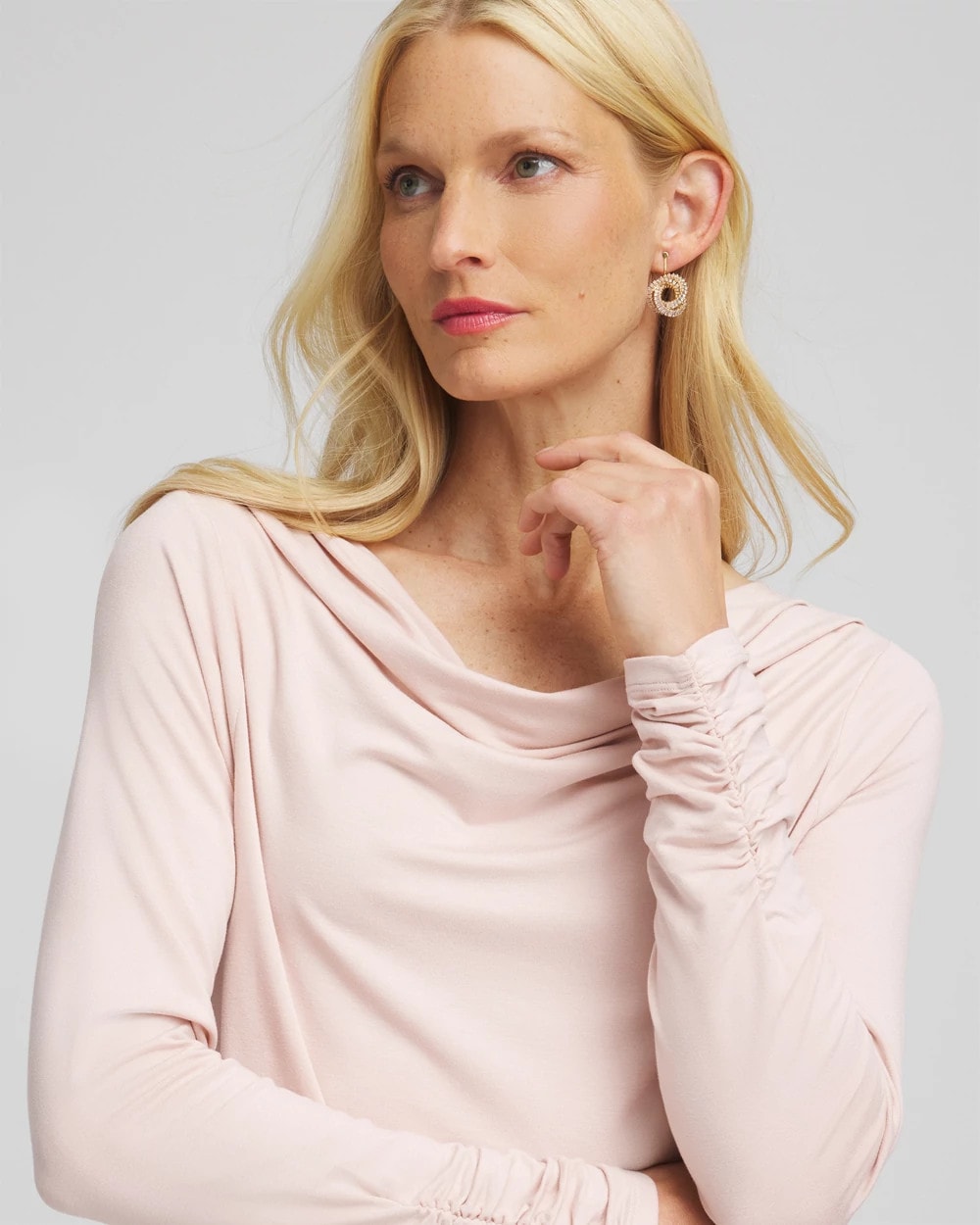 Chico's Discount - Cowlneck Long-Sleeved Tee