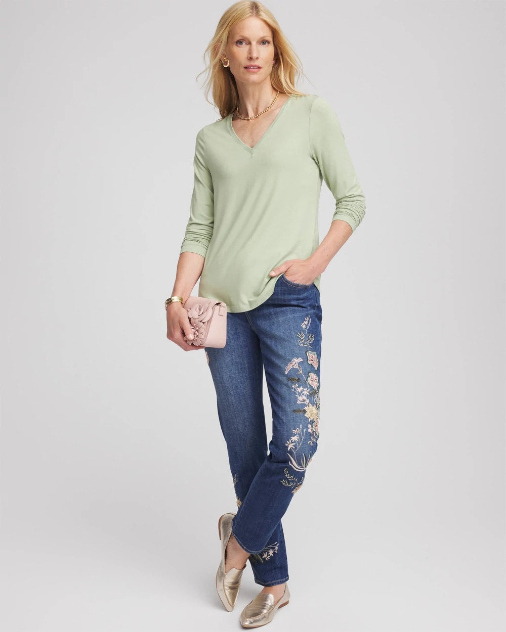 Chico's For Sale - Touch of Cool™ V-Neck Layering Tee