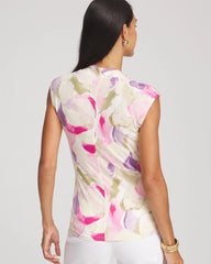 Chico's Outlet - Watercolor Print Surplice Top