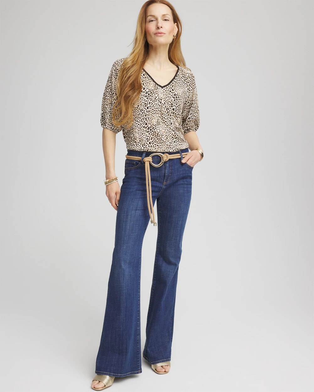 Chico's Online - Leopard Braided Linen Top