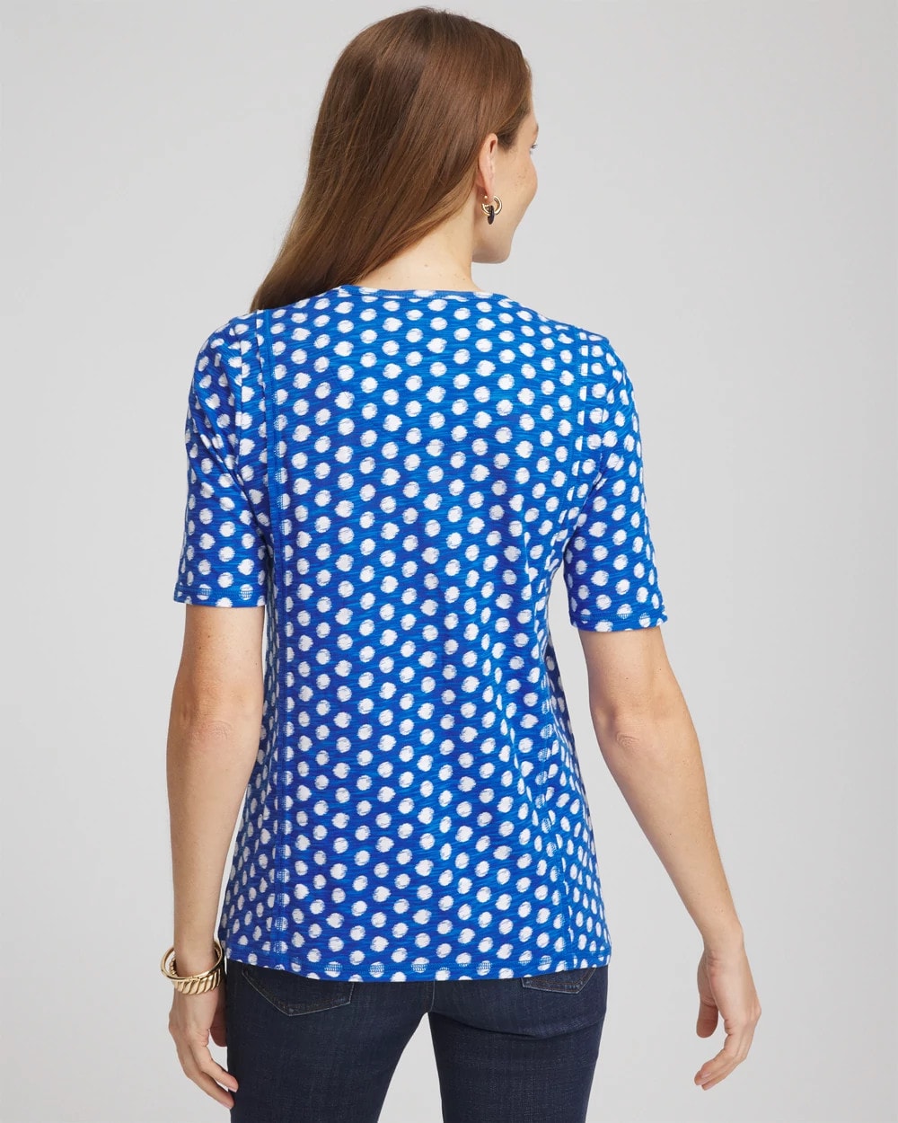 Chico's Discount - Printed Slub Short Sleeve Tee