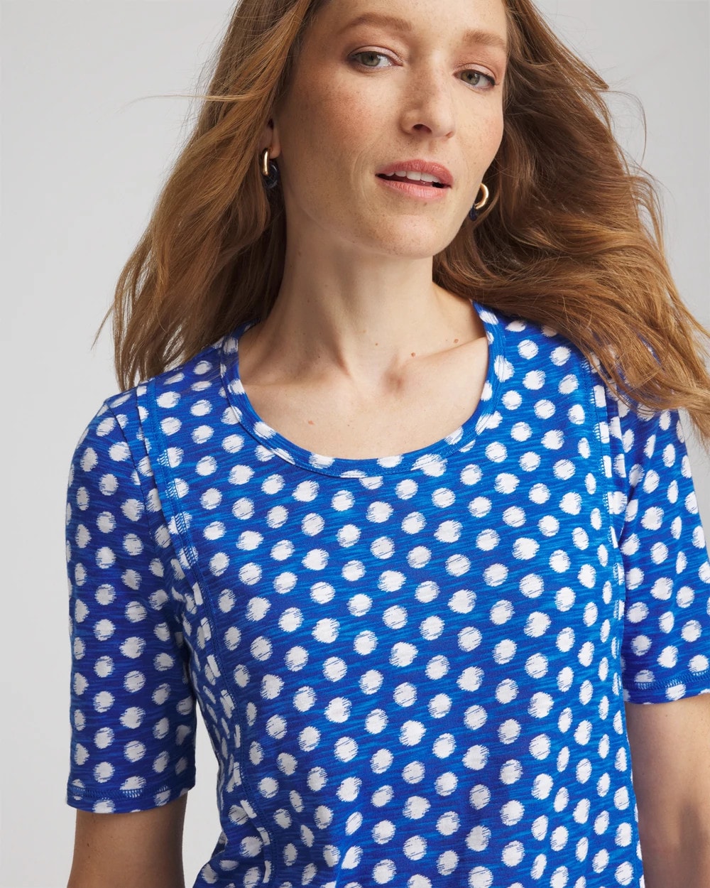 Chico's Discount - Printed Slub Short Sleeve Tee