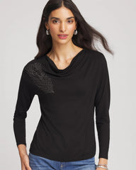 Chico's Sale - Embellished Cowlneck Dolman Tee