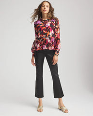 Chico's On Sale - Printed Chiffon Peplum Top