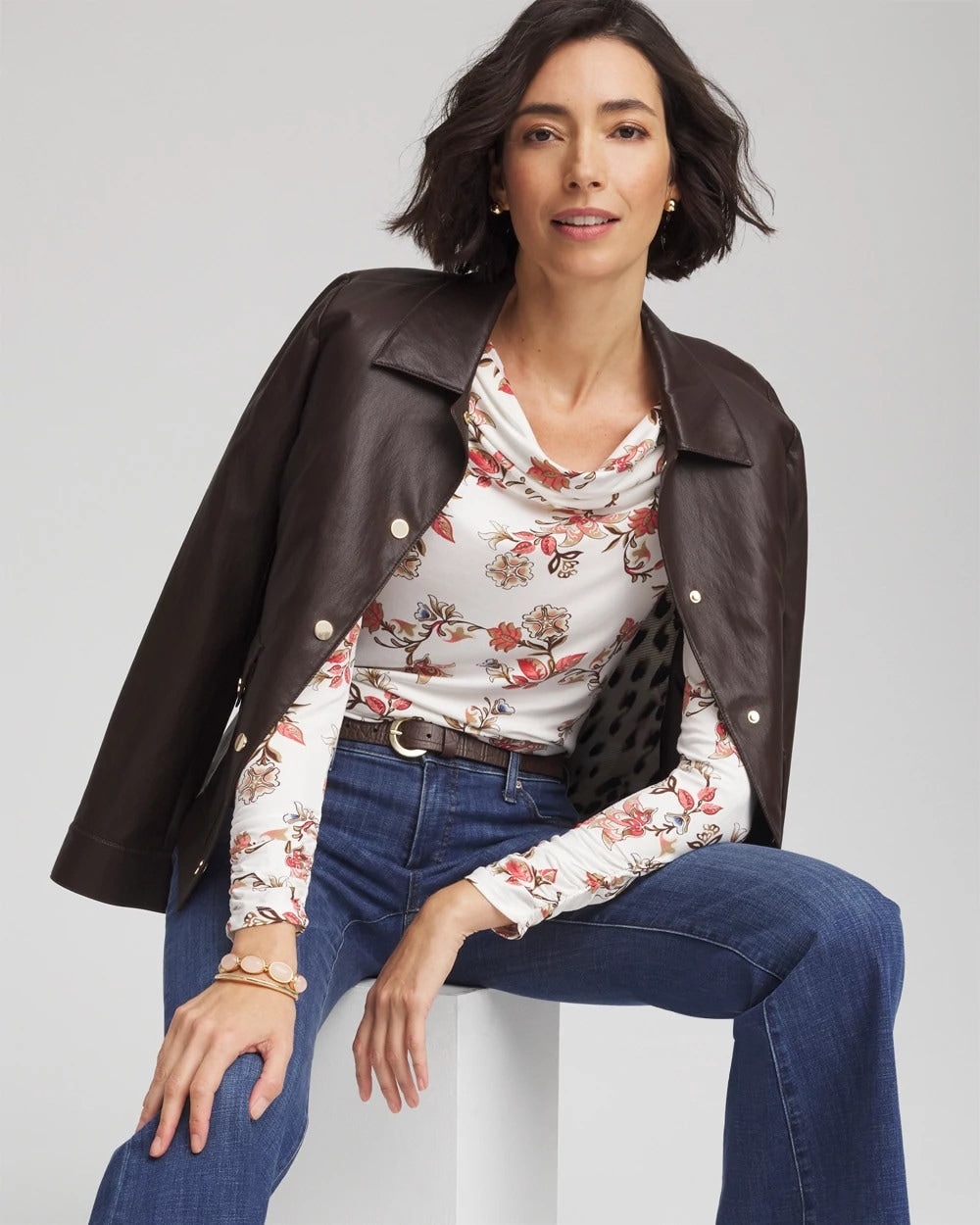 Chico's For Sale - Touch of Cool™ Long-Sleeved Cowlneck Tee