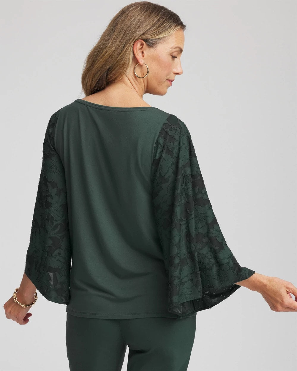 Chico's US - Touch of Cool™ Burnout Angel-Sleeved Top
