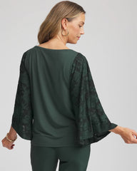 Chico's US - Touch of Cool™ Burnout Angel-Sleeved Top