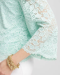 Chico's Discount - Scalloped Hem Lace Top