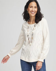 Chico's Sale - Embellished Long-sleeve Top