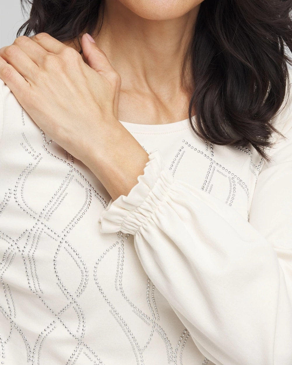 Chico's Sale - Embellished Long-sleeve Top