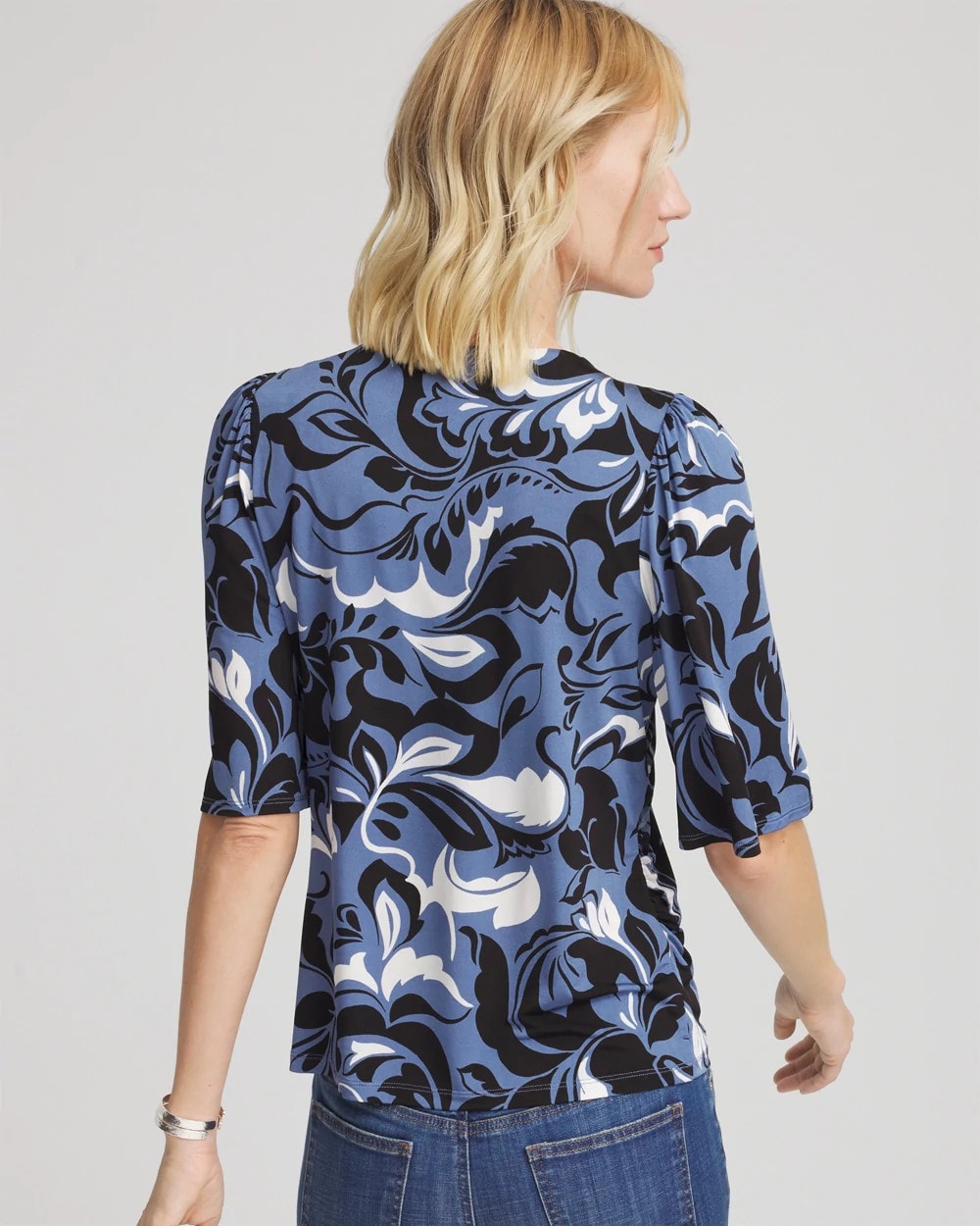 Chico's Outlet - Stretch-Knit Flutter-Sleeve Tee