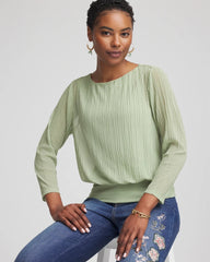 Chico's Online - Touch of Cool™ Textured Banded-Hem Top