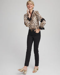 Chico's US - Animal Print Long-Sleeved Top