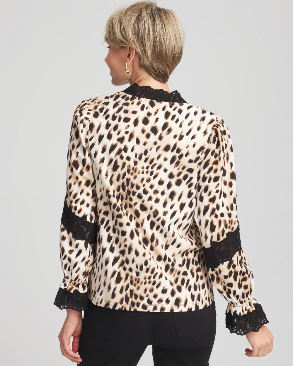Chico's US - Animal Print Long-Sleeved Top