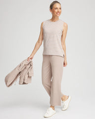 Chico's Discount - Zenergy® UPF Sleeveless Metallic-Striped Tank