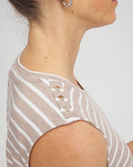 Chico's Discount - Zenergy® UPF Sleeveless Metallic-Striped Tank