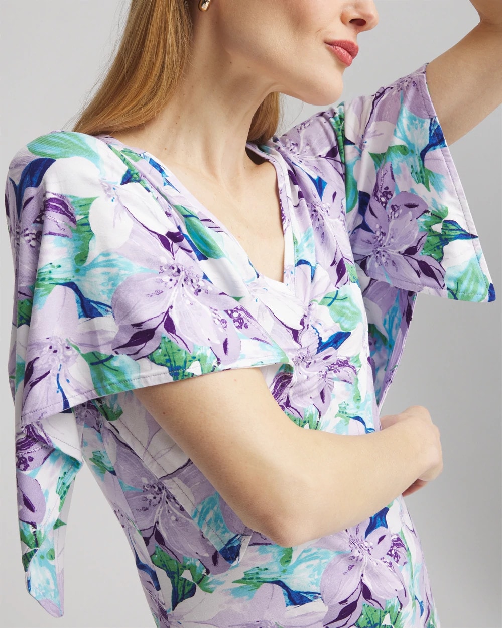Chico's Sale - Touch of Cool™ Lily Handkerchief-Sleeve V-Neck Tee