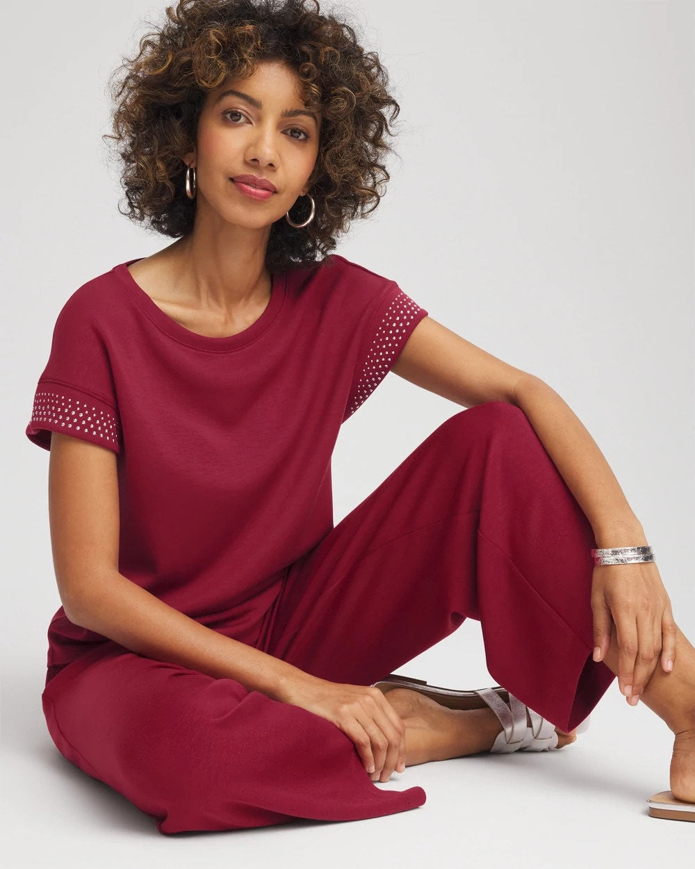 Chico's On Sale - Zenergy® Embellished Short-Sleeve Top