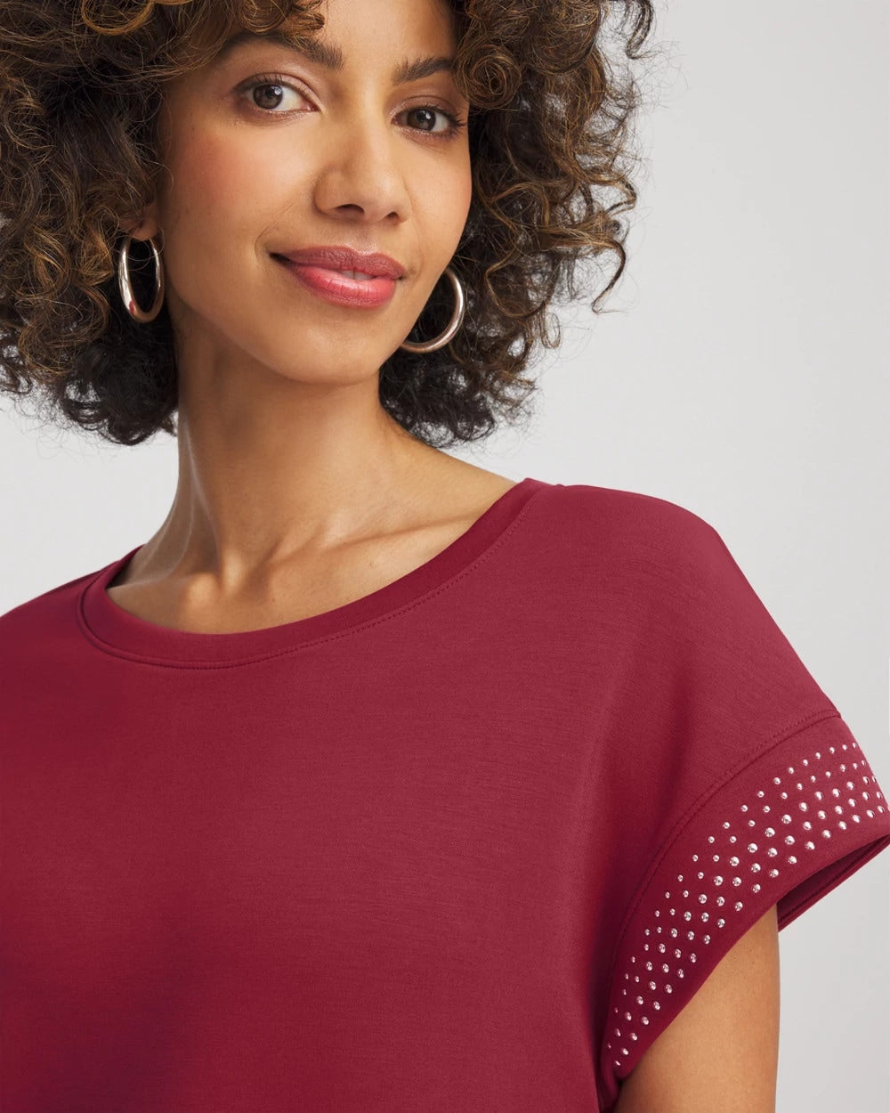 Chico's On Sale - Zenergy® Embellished Short-Sleeve Top
