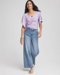Chico's Outlet - Touch of Cool™ Handkerchief-Sleeve V-Neck Tee