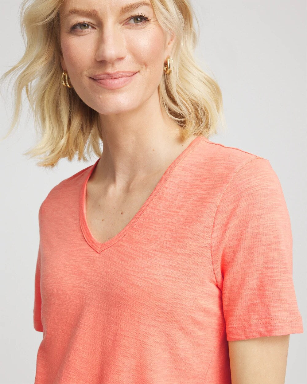 Chico's US - Slub V-Neck Tee