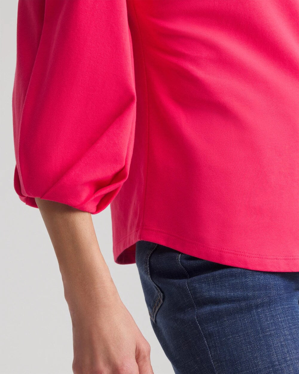 Chico's / Cotton Tuck Sleeve Tee