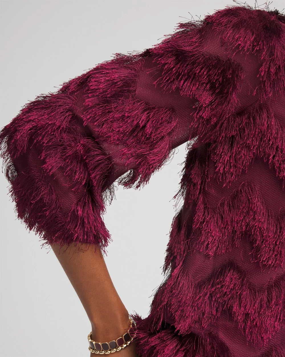 Chico's Online - Chevron Fringe Party Top