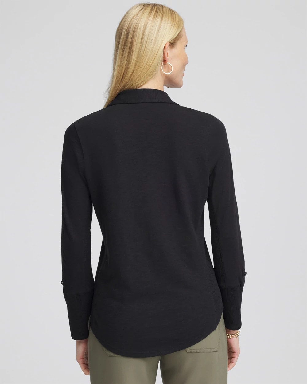 Chico's US - Collared Henley Shirt