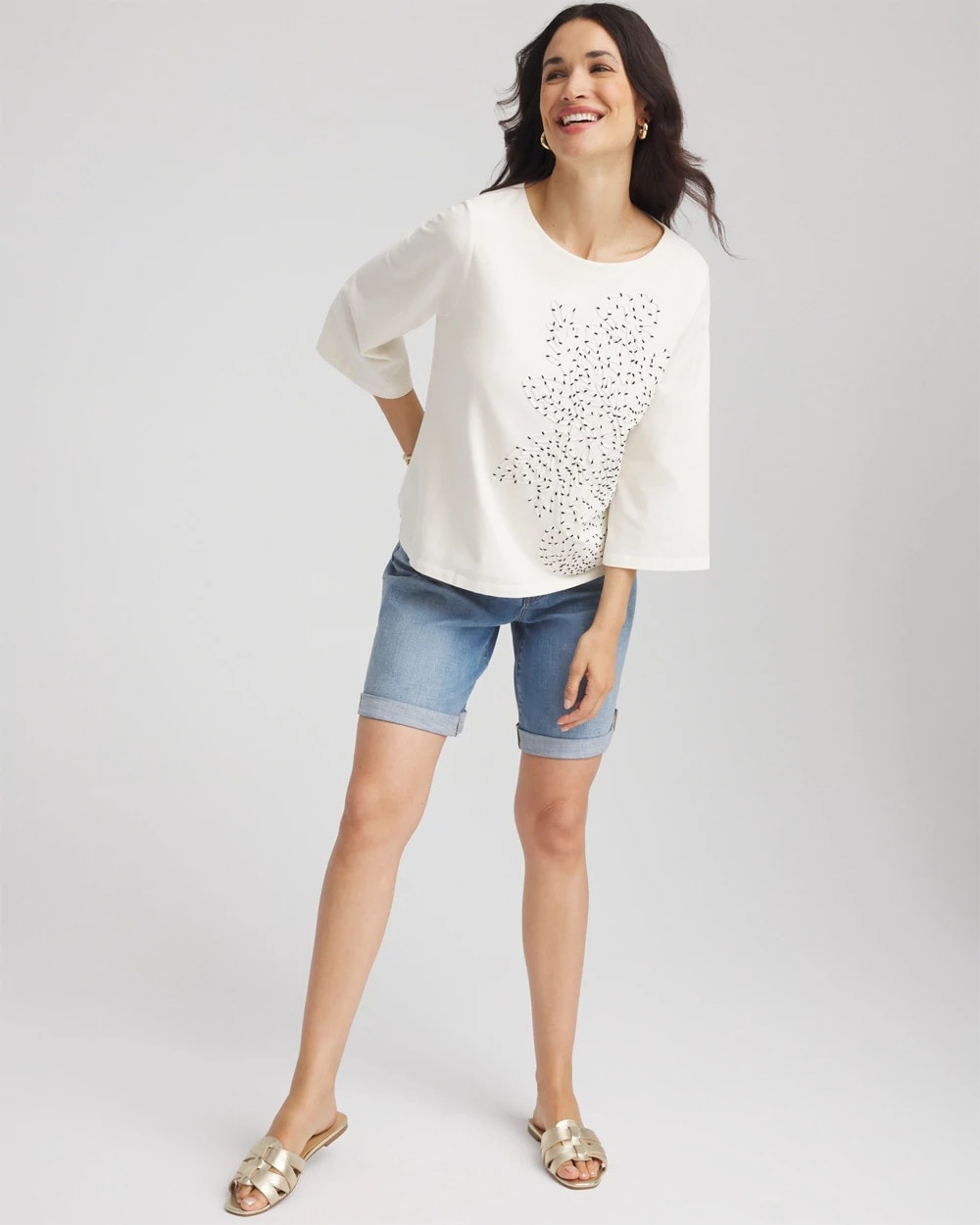 Chico's Sale - Soutache Embroidered Wildflower Top