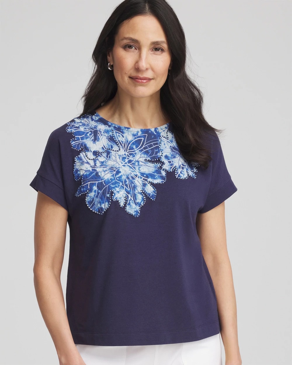 Chico's / Zenergy® UPF Knit Applique Dolman Top