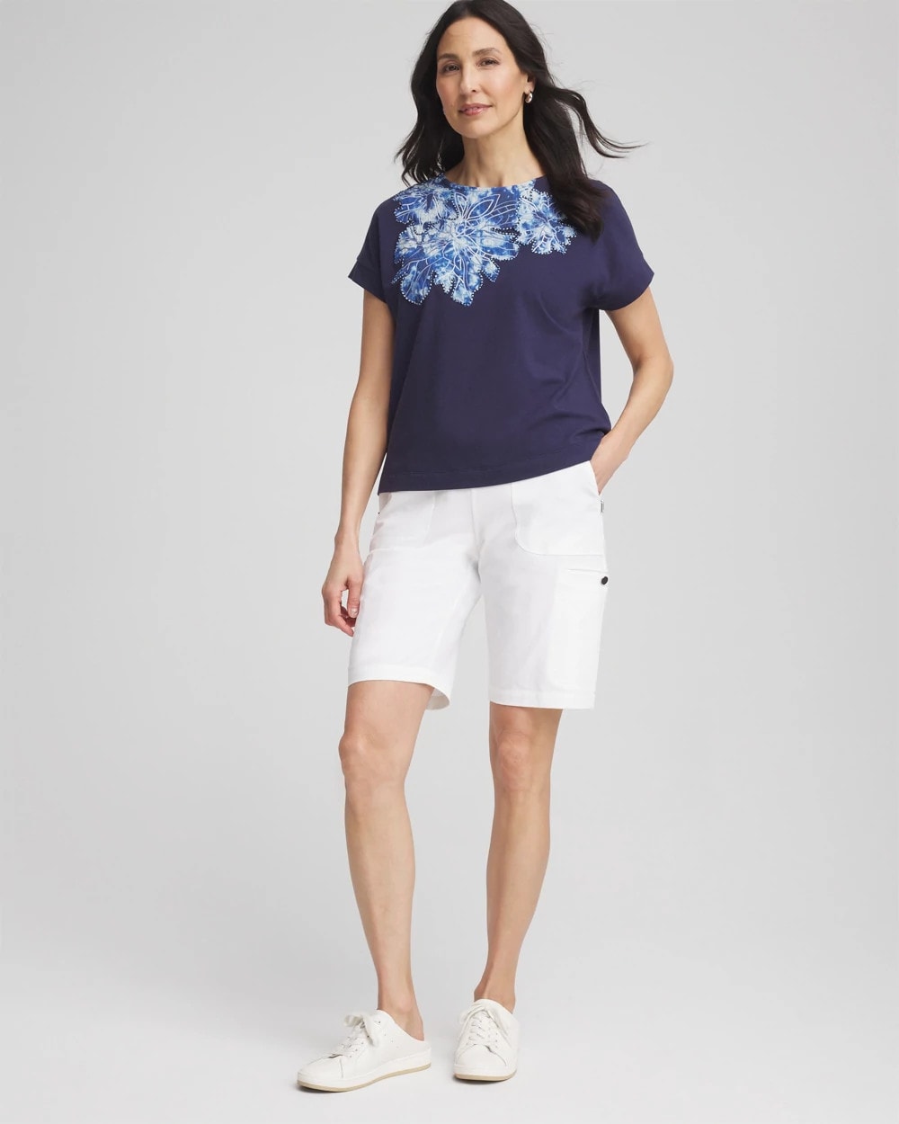 Chico's / Zenergy® UPF Knit Applique Dolman Top