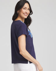 Chico's / Zenergy® UPF Knit Applique Dolman Top