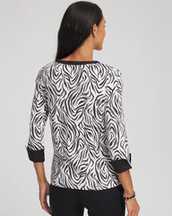 Chico's Discount - Pima Jewel Neck Contrast Tee