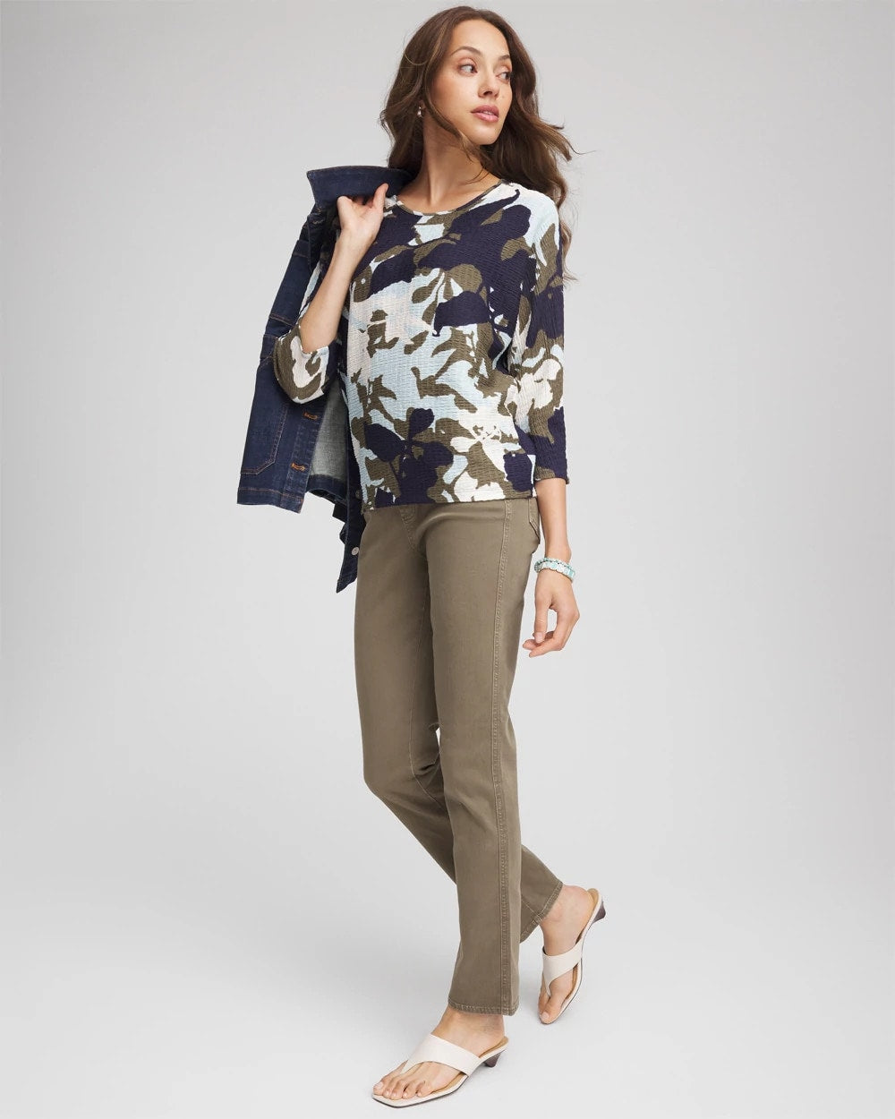 Chico's On Sale - Floral Wedge Top