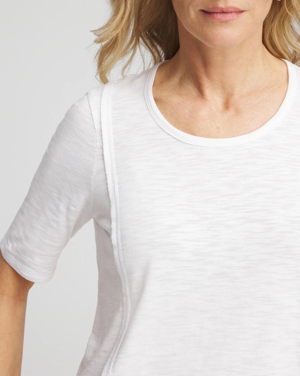 Chico's For Sale - Slub Paneled Elbow Tee