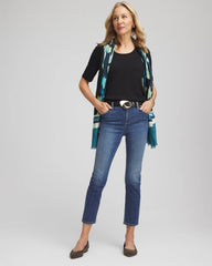 Chico's Outlet - Slub Paneled Elbow Tee