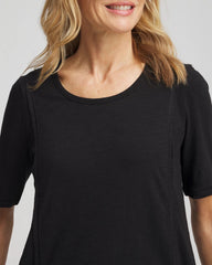Chico's Outlet - Slub Paneled Elbow Tee