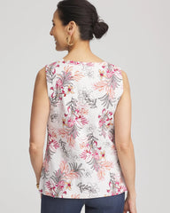Chico's / Floral Sleeveless V-Neck Tank