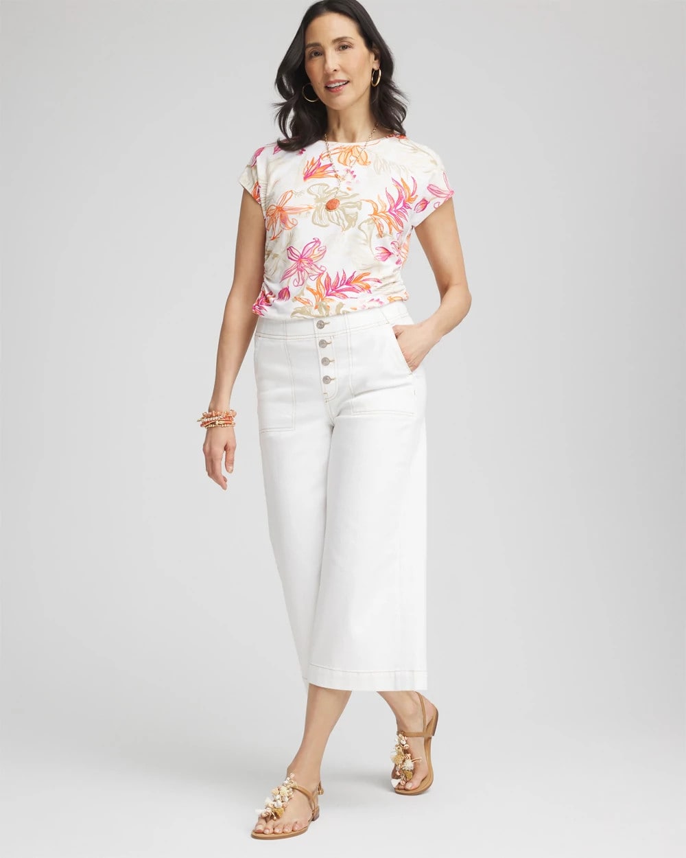 Chico's Sale - Touch of Cool™ Tropical Floral Dolman Tee