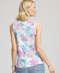 Chico's / Floral Sleeveless V-Neck Tank